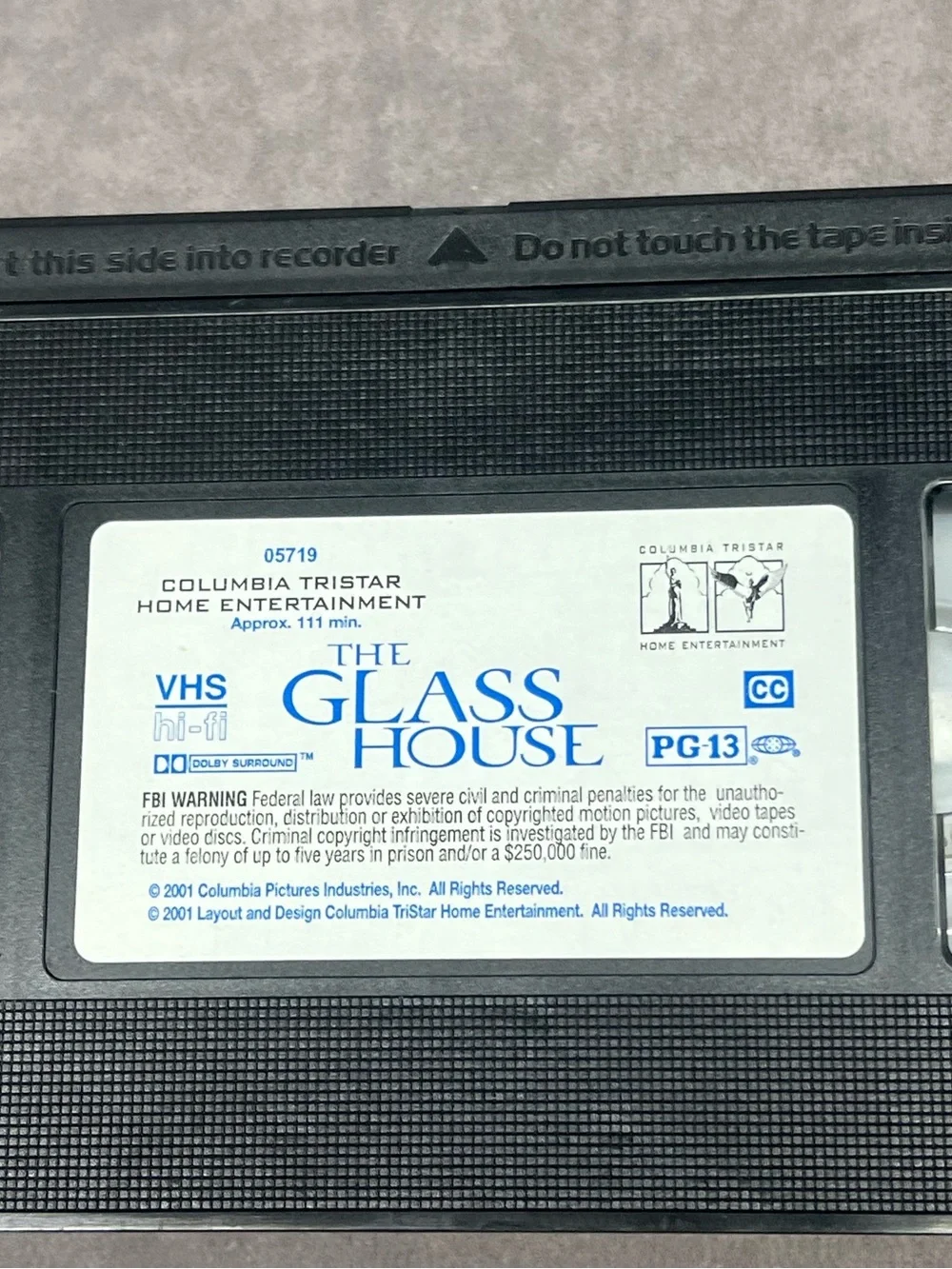 The Glass House VHS Movie - Blue and Purple Cover